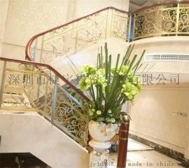 西藏拉萨铝镁楼梯图片，楼梯扶手，别墅铁艺楼梯